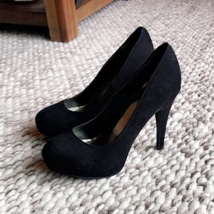 Classic Black Suede Heels